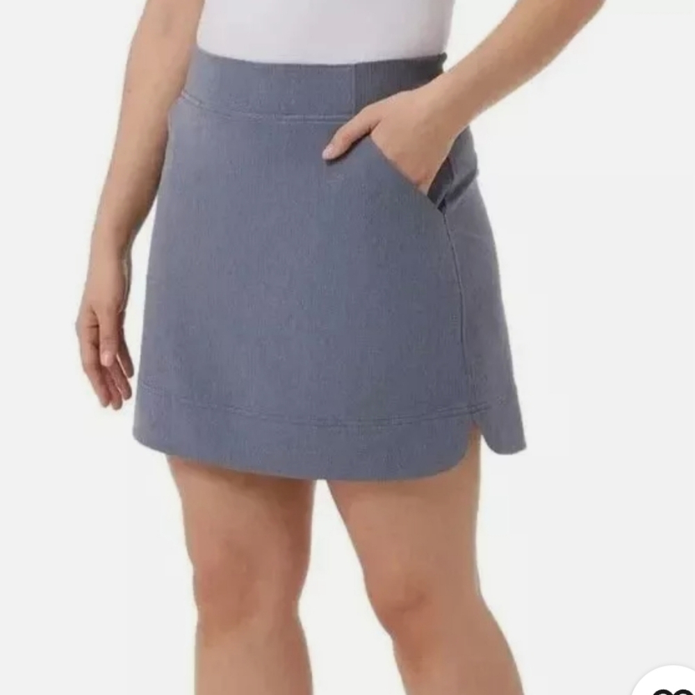 32 Degrees Lafies Pull On Heather Blue Gray Pull-On Skort Sz small